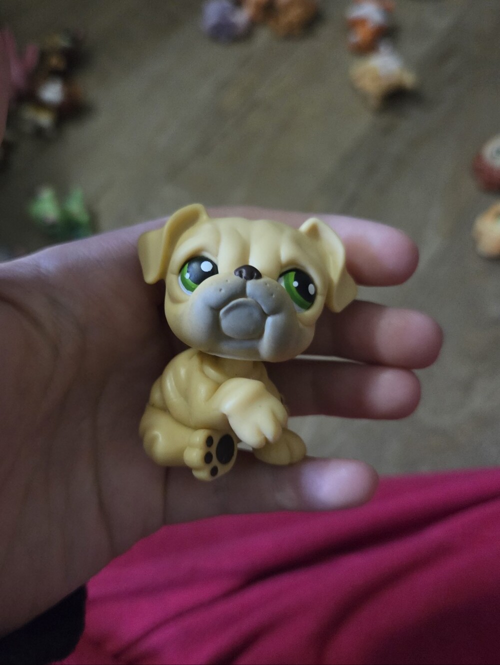 Littlest Pet Shop LPS Tan BullDog Toy